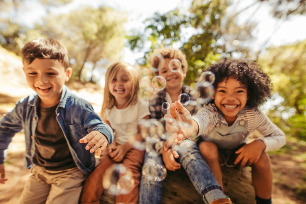 Group of kids playing